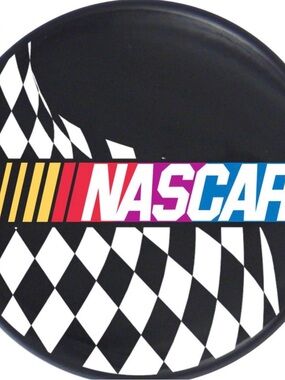 Nascar Multicolor Logo and Checkered Flag